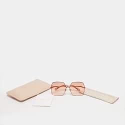 Pre Owned Chloé Peach Gradient CH0054S Oversized Sunglasses