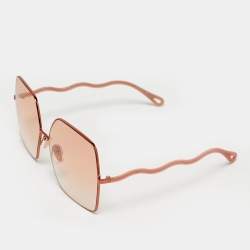 Pre Owned Chloé Peach Gradient CH0054S Oversized Sunglasses