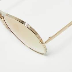 مملوكة مسبقًا Chloé Gold Gradient CE127S Aviator Sunglasses