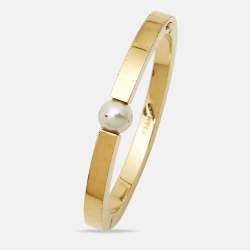 Pre Owned Chloé Darcy Faux Pearl Bangle Bracelet
