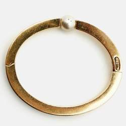 Pre Owned Chloé Darcy Faux Pearl Bangle Bracelet