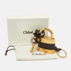 Pre Owned تعويذة حقيبة بادينغتون كلوي جلد بني