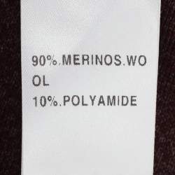 Pre Owned Chloe Burgundy Wool Blend Scarf 