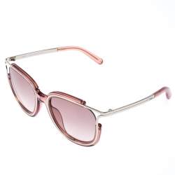 Pre Owned Chloe Silver/Pink Jayme Cat Cat Eye Sunglasses