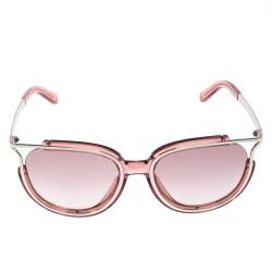 Pre Owned Chloe Silver/Pink Jayme Cat Cat Eye Sunglasses