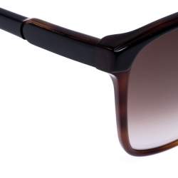 Chloe Dark Brown Tortoise Amber Square Sunglasses