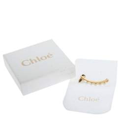 Chloe Pearl Darcy Faux Pearl Gold Tone Single Ear Cuff 