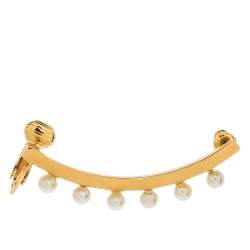 Chloe Pearl Darcy Faux Pearl Gold Tone Single Ear Cuff 