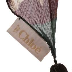Chloe Multicolor Rosace Patchwork Printed Crinkled Silk Stole