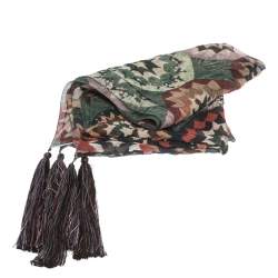 Chloe Multicolor Rosace Patchwork Printed Crinkled Silk Stole