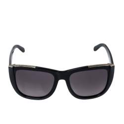 Pre Owned Chloé Black & Crystal Embellished / Dark Grey Gradient CE659SR Square Sunglasses