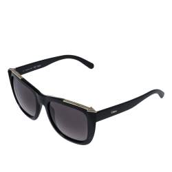 Pre Owned Chloé Black & Crystal Embellished / Dark Grey Gradient CE659SR Square Sunglasses