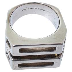 Chloé Silver Tone Bianca Ring Size 52