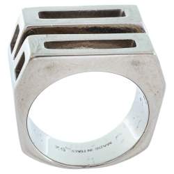 Chloé Silver Tone Bianca Ring Size 52