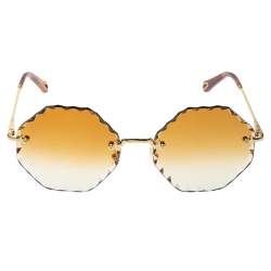 Chloé Gold Tone/ Brown Gradient CE143S Rosie Octagonal Sunglasses