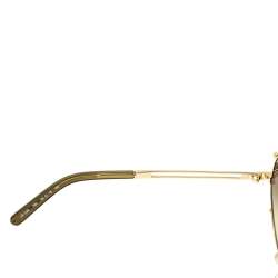 مملوكة مسبقًا نظارة شمسية كلوي سي إي122/أس مستديرة كبيرة غرادينت أخضر و ذهبي