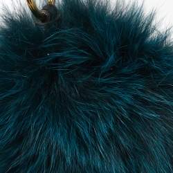 Chloé Peacock Blue Fox Fur Bag Charm