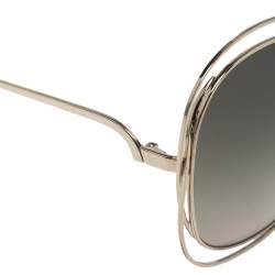 Chloé Gold Tone/ Green Gradient CE119S Carlina Oversized Sunglasses