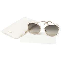 Chloé Gold Tone/ Green Gradient CE119S Carlina Oversized Sunglasses