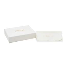 Chloe Gold Tone Metal Leather Bow Detail Chain Necklace