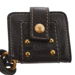 Chloe Dark Brown Leather Key Holder