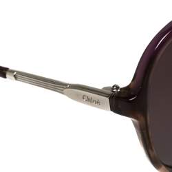 Pre Owned نظارة شمسية كلوي سي أل 2224 كبيرة الحجم نافيغاتور بنفسجي و هافانا بنفسجي