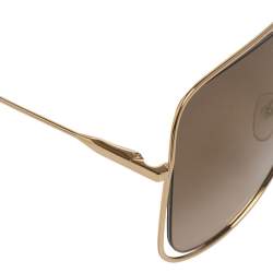 Chloe Gold/Brown CE130S Mirrored Aviator Sunglasses