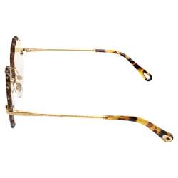 Pre Owned Chloe Yellow Acetate CE142S Scallop Round Gradient Sunglasses