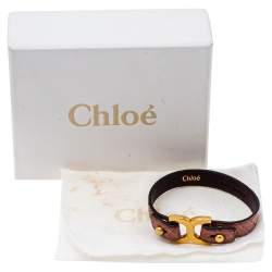 Chloe Old Rose Ayer Snakeskin Marcie Bracelet