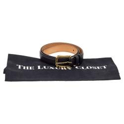 Pre Owned Chloe Black Leather Belt 40cm