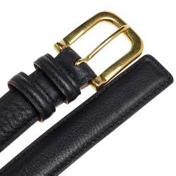 Pre Owned Chloe Black Leather Belt 40cm