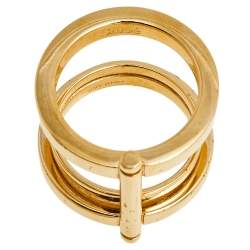 مملوكة مسبقًا خاتم كلوي معدن ذهبي اللون بطبقات