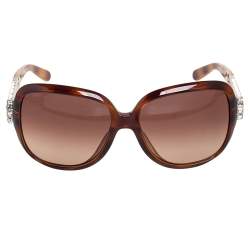 Pre Owned نظارة شمسية كلوي فضفاضة متدرجة مزخرف أسيتات سي أيه612أس أر تورتواز بني