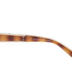 Pre Owned نظارة شمسية كلوي فضفاضة متدرجة مزخرف أسيتات سي أيه612أس أر تورتواز بني