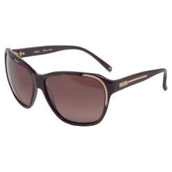 Pre Owned Chloe Burgundy/Burgundy Gradient CL2209 Oversized Sunglasses