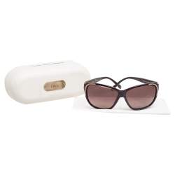 Pre Owned Chloe Burgundy/Burgundy Gradient CL2209 Oversized Sunglasses