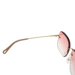 Chloe Gold Tone / Pink Gradient CE161 Oversized Rosie Sunglasses