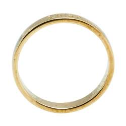 Chloé Gold Tone Green Enameled Holly Band Ring Size 54 