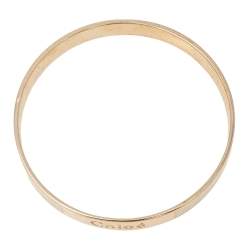 Pre Owned Chloé Holly Enamel Gold Tone Metal Bangle Bracelet