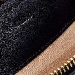 Chloe Navy Blue Croc Embossed Leather iPad Pouch