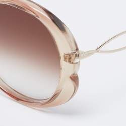 Pre Owned Chloé Brown CE739S Round Gradient Sunglasses