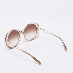 Pre Owned Chloé Brown CE739S Round Gradient Sunglasses