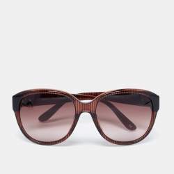 Chloé Brown Striped/ Brown Gradient CL2233 Oversized Sunglasses