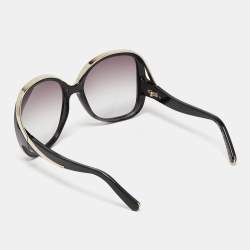 Pre Owned Chloe Black / Purple Gradient CE714S Oversized Sunglasses