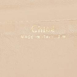 Chloe Beige Leather Knot Waist Belt S/M