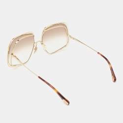Chloe Gold/Brown Gradient Hanah Square Sunglasses