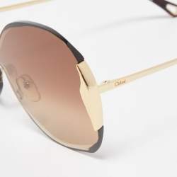 Chloe Brown Frame Gradient Oversized Sunglasses