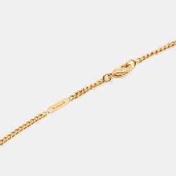 Chloé Multi Color Fabric Gold Tone Necklace