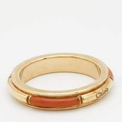 Chloe Enamel Gold Band Ring Size 52