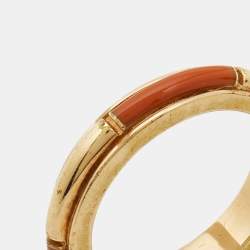 Chloe Enamel Gold Band Ring Size 52